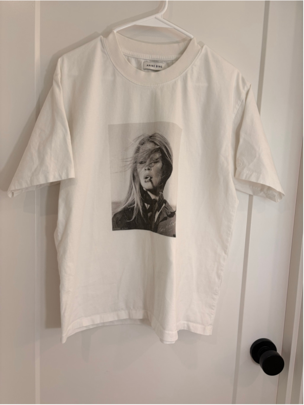 ANINE BING x Terry O'Neill Ida Cotton Graphic Tee - Brigitte Bardot Print Large - Picture 3 of 8